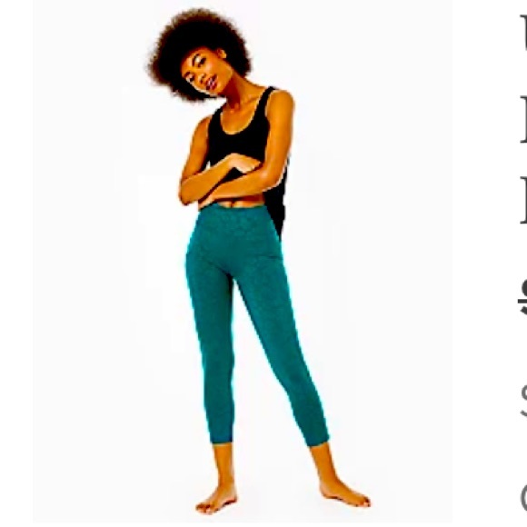 Lilly Pulitzer UPF 50 Luxletic 24" High Rise Weekender Midi leggings - Picture 3 of 3